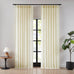 Hillcrest Soft Pink Pinch Pleated Linen Semi Sheer Curtains 120 Inch Long