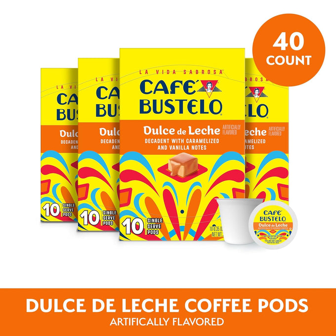 Café Bustelo Dulce de Leche Artificially Flavored Coffee Pods, 60 Count