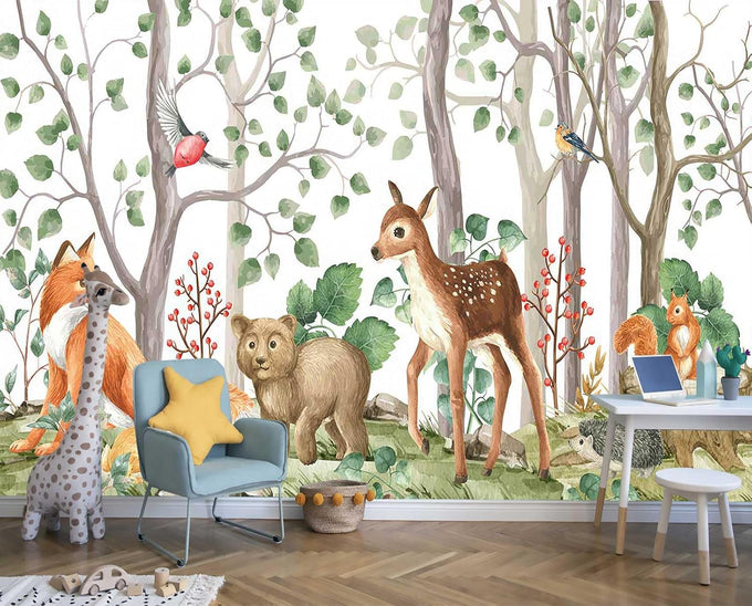 Reyhui Sunshine Forest Mural Wallpaper Landscape Tree
