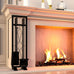 Fire Beauty 5-Piece Wrought Iron Indoor Fireplace Tools Set for Wood Stove