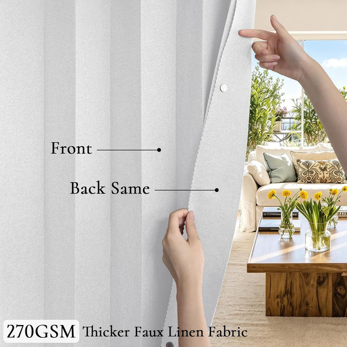 Fabric Vertical Shades & Blinds, 100% Blackout Door Shades, Window Shade, Vertical Shade for Sliding Doors, 1 Panel, W100 x L84, White