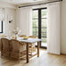 MIULEE 102 Inches Long Pinch Pleated Thick Linen Curtains 2 Panels Natural