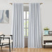 ZJDECOR Blue Striped Blackout Curtains 84 Inches Length,Back Tab Rod Pocket