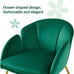 Yaheetech Flower Shape Vanity Chair with Petal Armrests, Green