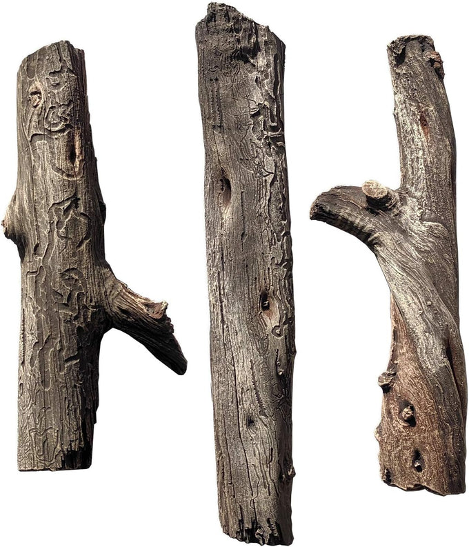 Midwest Hearth Gas Logs Deluxe Decorative Branch and Twig Set | Cast from Real Logs and Hand Painted in USA (Oak 3-Piece)