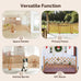 VINGLI 2Pcs Expandable Garden Fence with Arched Top, 31.5in Freestanding Lattice Fence, Solid Wood Retractable Trellis, Instant Room Divider, Extentable Pet Gate for Home Patio Yard (Teak)