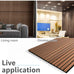 Art3d 2-Pack Fluted Acoustic Wood Slat Wall Panel, 47.2 x 23.6 Inch, Walnut