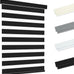 Allesin zen Cordless Zebra Blinds 46" W x 48" H Black, Dual Layer Day and Night Shades, Room Darkening Blackout & UV Protection, Child & Pet Safe, Easy Install, Home Office Window Treatment