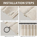 Guken Pinch Pleated Linen Curtains 98 Inches Long 2 Panels Set for Living Room Bedroom Natural Cream Farmhouse Modern Light Filtering Semi Sheer Pleat Drapes Back Tab Window Privacy Beige Ivory 40x98