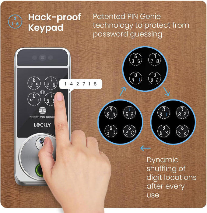 Lockly Visage Zeno Series Smart Lock with Facial Recognition, Fingerprint