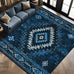 Yinhua Living Room Rug 6x9, Western Washable Rug for Bedroom, Brown