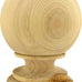 Highland Manor Wood Products Massive Kline Ball Finial - 8 1/4" Tall x 5 7/8" Wide - Unfinished Round Wooden Finial for Indoor Use - Perfect for Staircases or Bed Posts - (1 Finial) (Pine)