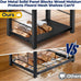 AMAGABELI GARDEN & HOME Firewood Rack Indoor with Tools 5-Piece Fireplace Tools Set Wood Holder Outdoor Wrought Iron Log Holder Firewood Storage Rack for Fireplace,Fire Pit,Wood Stove Black