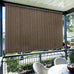 Amagenix Outdoor Roller Shades, 220GSM HDPE Exterior Cordless Patio Shades Roll Up Outdoor Blinds for Porch 8'(W) x 8'(H), Spliced of Two Sections, Mocha