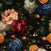 Fvlow Vintage Black Dark Red Floral Peel and Stick Wallpaper 17.4" x 788"
