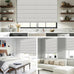 No Tools No Drill Blackout Roman Shades, White, 35" W × 39" H