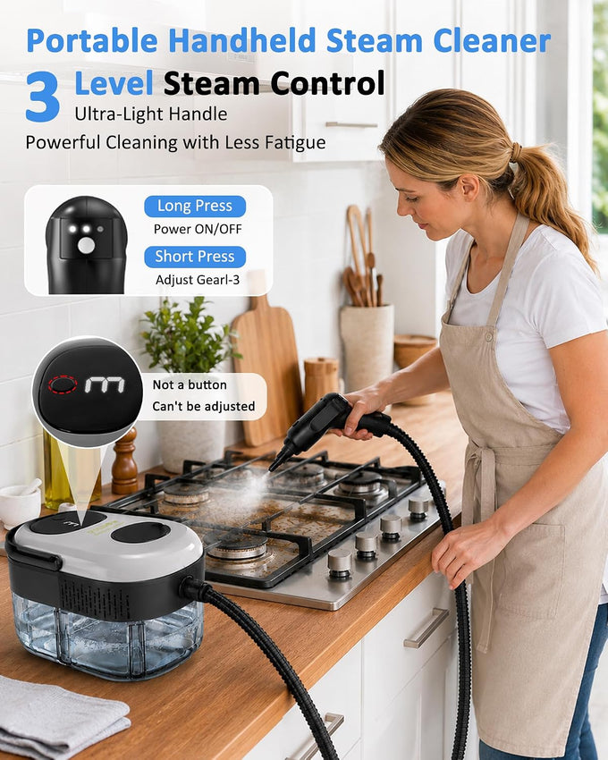 Steam Cleaner, Portable Handheld High-Pressure, 15s Fast Heating