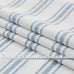 ZJDECOR Blue Striped Blackout Curtains 84 Inches Length,Back Tab Rod Pocket