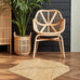 DEXI Jute Door Mat 24x36, Leaf Shaped Inside Entry Mat, Beige