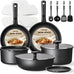 CAROTE 19pcs Pots and Pans Set Non Stick, Detachable Handle Cookware