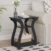 FROMJBEST End Tables Living Room Set of 2 with Charging Station, Black