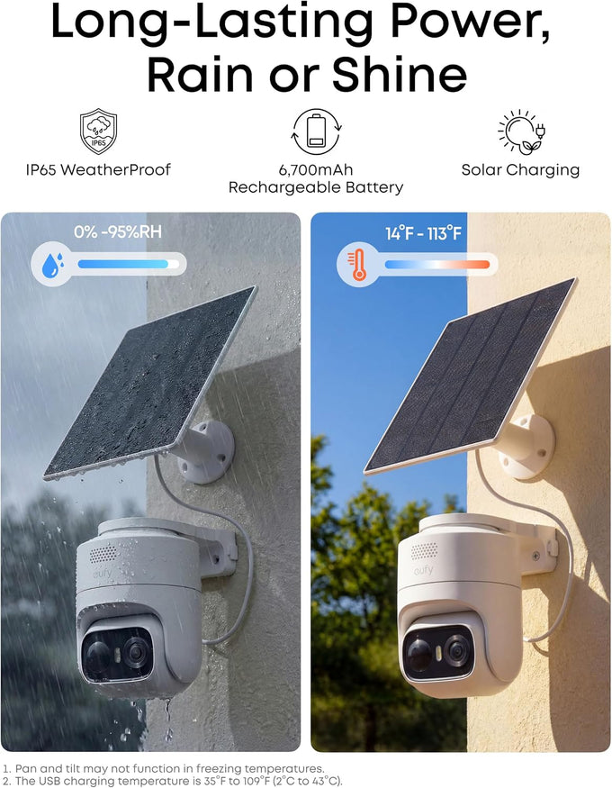 eufy Security eufyCam C37, Solar Cameras Wireless Outdoor,2K Resolution