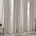 NICETOWN Living Room Curtains 2 Panels Sets Faux Linen Textured, Pinch Pleated Room Darkening Light/Heat Blocking Window Treatments Thermal Curtains for Bedroom, Angora, W50 x L102