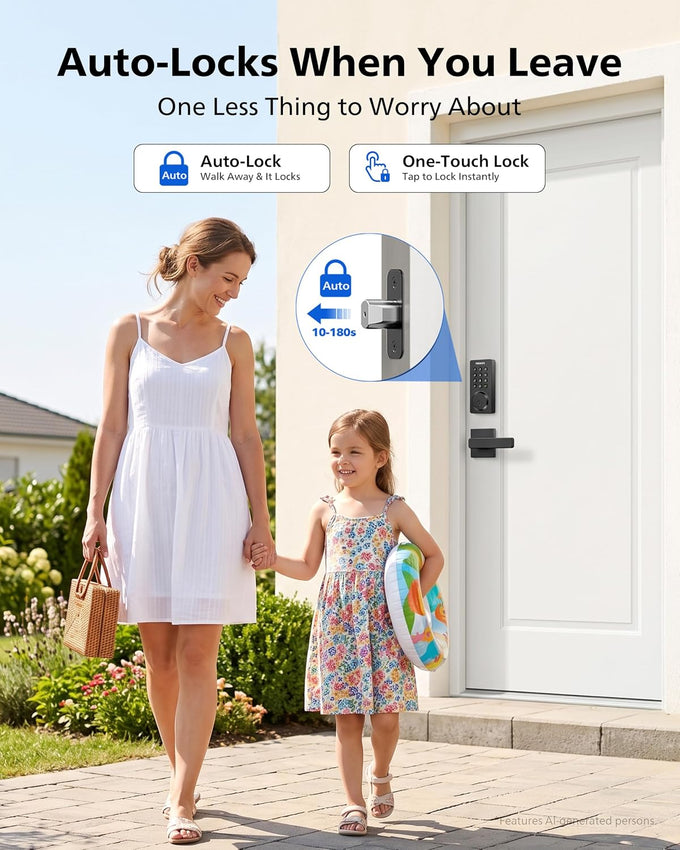 Philips WiFi Keypad Door Lock with Handle, App Control Smart Deadbolt Lock