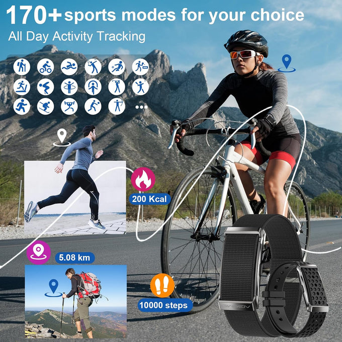 Screenless Fitness Smart Bracelet, 24/7 Activity Health Tracker, Smart Band