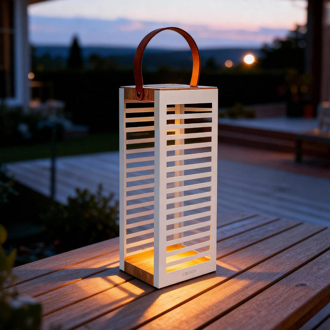 EcoGreen Solar Floor Lamp, Solar Lanterns Outdoor Waterproof for Yard