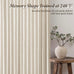 MIULEE Pinch Pleated Thick Linen Curtains 40x90 Inches Birch 4 Panels Set