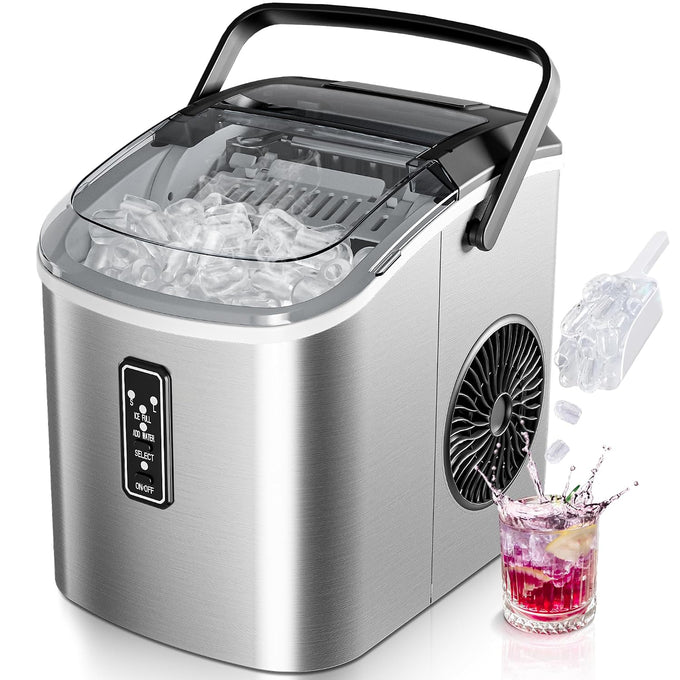 EUHOMY Nugget Ice Maker Countertop, 44Lbs/24H Sonic Ice Maker Machine, Self-Cleaning Pellet Ice Makers with Ice Scoop&Basket, Countertop Pebble Ice Maker for Home/Kitchen/Office