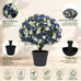 24" Artificial Peony Flowers Topiary Ball, Faux Outdoor Plants