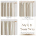 DriftAway 100% Blackout Farmhouse Linen Chenille Stripe Drapes Camel Beige
