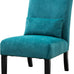Roundhill Furniture Red Pisano Chenille Fabric Armless Contemporary Accent Chair with Matching Kidney Pillow
