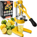 Zulay Kitchen Cast Iron Juicer, Orange Manual Juicer, Citrus Press, Black