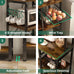 SUPERJARE Bakers Rack with Power Outlet, 35.4 Inches Coffee Bar with Basket
