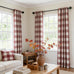 MYSKY HOME Terracotta Plaid Blackout Curtains for Bedroom and Living Room