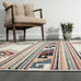 Abani Multicolor Southwestern Design 2'6" x 6' (3x6) Area Rug - Non-Shed Orange, Grey & Beige Tribal Pattern Dining Room Carpet Rugs
