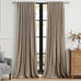 PRIMROSE Brown Velvet Curtains 108 inch Long for Living Room,Set of 2 Panels Blackout Rod Pocket Back Tab Window Treatment Room Darkening Heavy Decorative Curtains Drapes for Bedroom