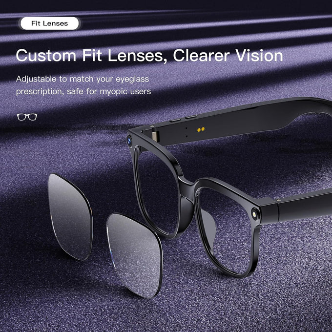 AI Glasses with Camera, 4K Video, 8MP Camera, Translation Smart
