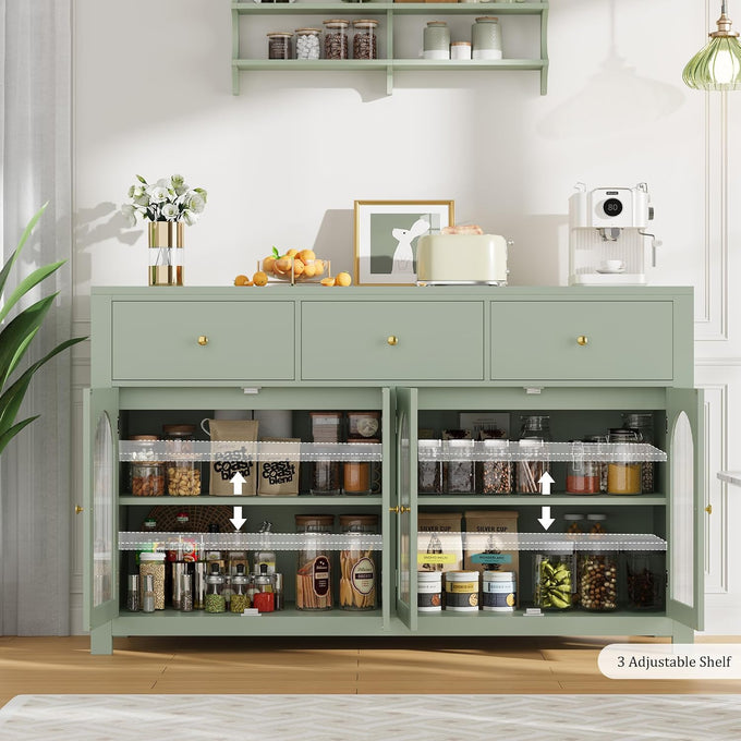 FINETONES Buffet Cabinet with Storage, Kitchen Storage Cabinet for Home
