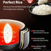 TOSHIBA Small Rice Cooker, 3-Cup Uncooked, for 1-3 People, LCD Display, 8 Cooking Functions, Nonstick Inner Pot, Grey