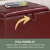 Convenience Concepts Designs4Comfort Accent Storage Ottoman 22.75" - Modern Foot Stool with Decorative Tray for Living Room, Dining Room, Office, Burgundy Faux Leather