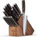 Yatoshi Professional Kitchen Knife Set, 15 Pieces, High Carbon Stainless Steel, Ergonomic Handle