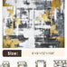 VK·LIVING Machine Washable Rug 6'x9' Abstract Washable Area Rugs for Living Room Non Slip Rugs for Bedroom Modern Woven Boho Rug Soft Carpet for Kitchen, Dining (Gold Brushstroke)