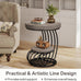 Tribesigns Round End Table, 2-Tier Farmhose Wood Side Table with Shelf Storage, Small Sofa Side Bedside Nightstand, Arc-Shaped Frame Accent Furniture for Living Room, Grey