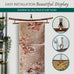 Smoked Bamboo Tapestry Holder – Rug Wall Hanger, Tapestry Wall Hanger, Obi Textile Hanger | Zen Pagoda Design | Fits 19”, 23”, 30”, 36” | Handmade Japanese Ikat & Kimono Display (fits 19 inch)