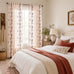 jinchan Linen Curtains 96 Inch Terracotta Floral Drapes Back Tab 2 Panels
