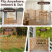 VINGLI 2Pcs Expandable Garden Fence with Arched Top, 31.5in Freestanding Lattice Fence, Solid Wood Retractable Trellis, Instant Room Divider, Extentable Pet Gate for Home Patio Yard (Teak)